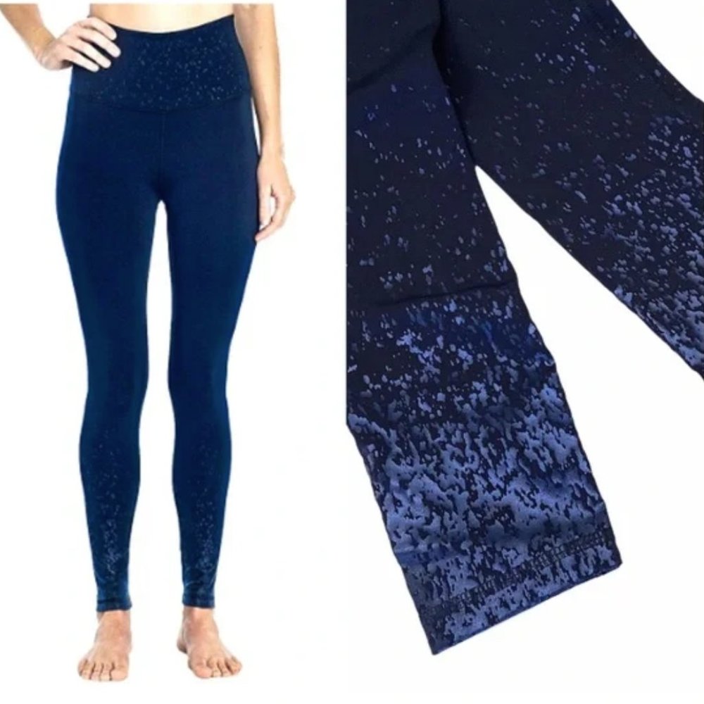Zobha Shine Leggings High Waisted Navy Ombré S - Picture 1 of 8